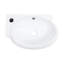 Lavabo de salle de bain mural en céramique blanc 16 x 11 pouces, trou de robinet simple, acide, surface lisse, faible absorption d'eau, résistance à l'apparence moderne, décor