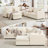6-Piece Upholstered Sectional Sofa Modern Corner Couch With Ottoman-1543488051
