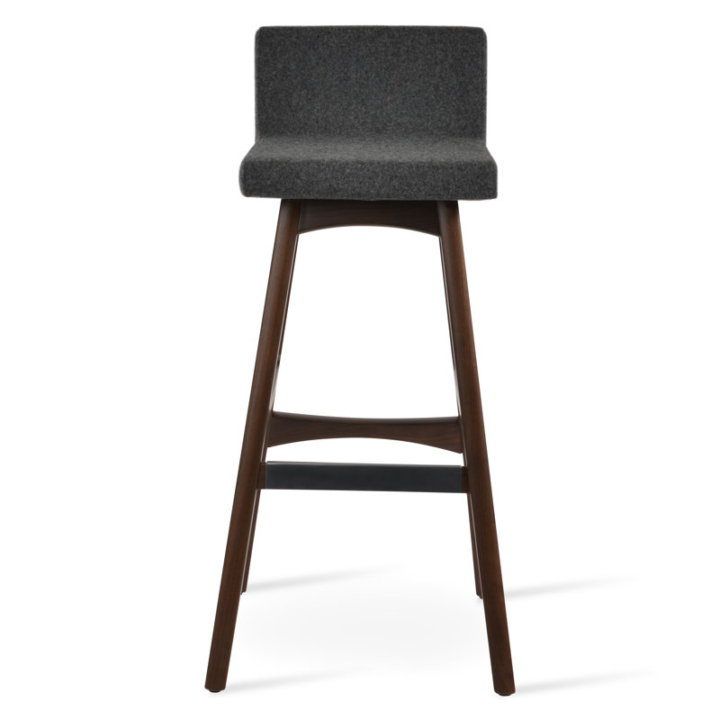 Tabouret Dallas PR, Tabouret de bar (siège d'une hauteur de 30,5 po), Marron foncé, Naturel