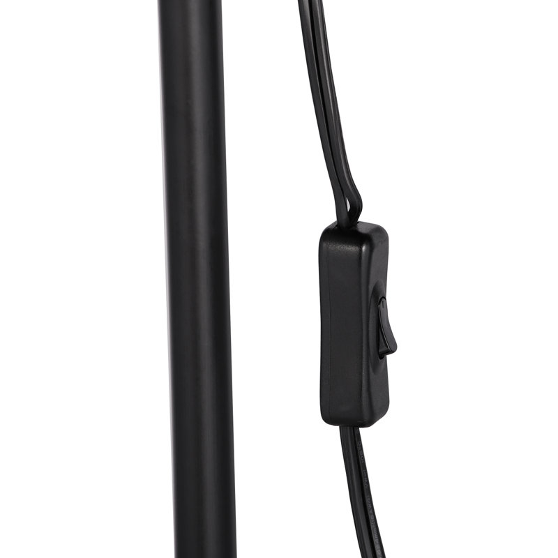 67.5'' Swing Arm Floor Lamp with Outlet
