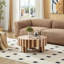 Table basse ronde en bois pour le salon