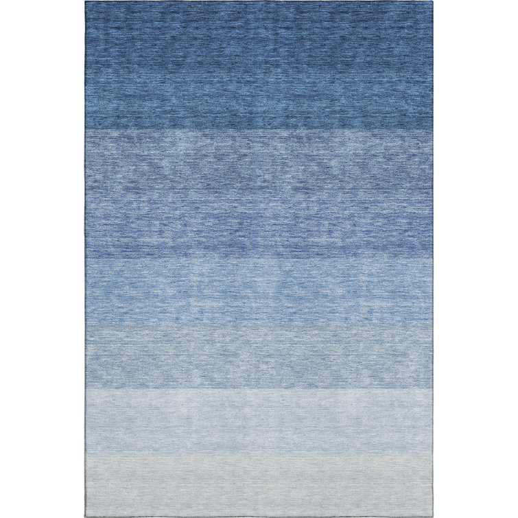 Premium Machine Washable Prisco Blue Rug