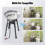 Ensemble en acier inoxydable concave 23 po avec grille-réchaud et brûleur au propane 54 000 BTU Feasto, plaque chauffante d'extérieur à hauteur réglable pour tacos, sauté et traiteur, compatible multi-casseroles, argent