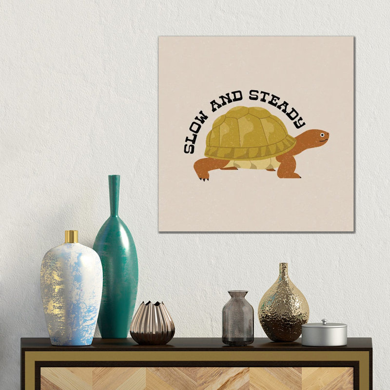Slow And Steady by Carmen Jabier - No Frame Gallery-Wrapped Canvas Giclée on Canvas, 45.72cm H x 45.72cm W