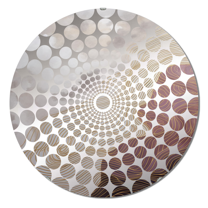 Ladarien - Miroir décoratif à cercles concentriques, 23,6 po x 23,6 po