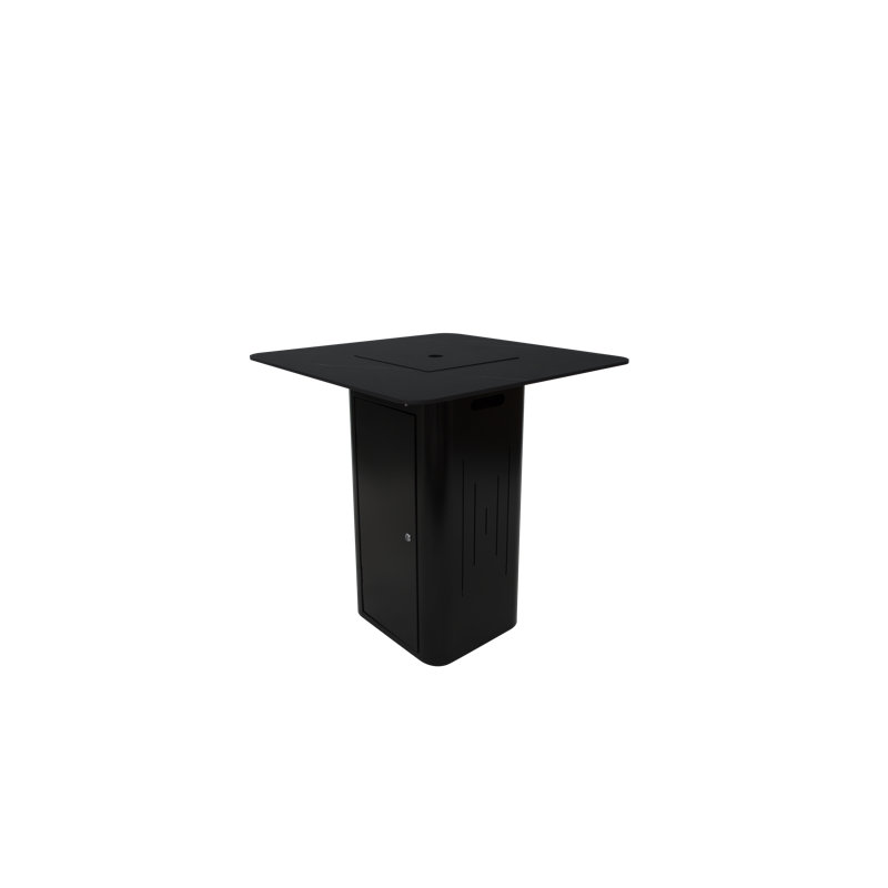Square Concrete Propane Smokeless Fire Pit Table