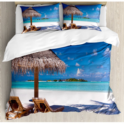 Landscape Coastal Flannel Duvet Cover