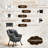 Lazy Chair, Modern Comfy Lounge Accent Chair, Large Sofa Armchair With A Side Pocket, Leisure Reading Chair For Bedroom, Living Room, Dorm, Gray-1675750224