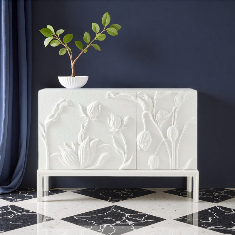Buffet haut de gamme en bois massif blanc