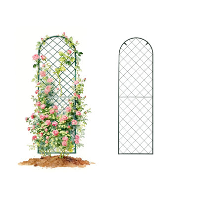 78.5" H x 23.5" W Metal Garden Trellis for Climbing Plants