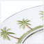 Assiettes plates en acrylique de 23 cm (9 pouces) à motif palmier, ensemble de 4, réutilisables et incassables, sans BPA, compatibles lave-vaisselle, pour toutes les occasions.