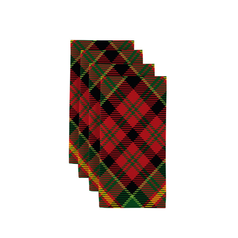 Polyester Plaid Square Napkin