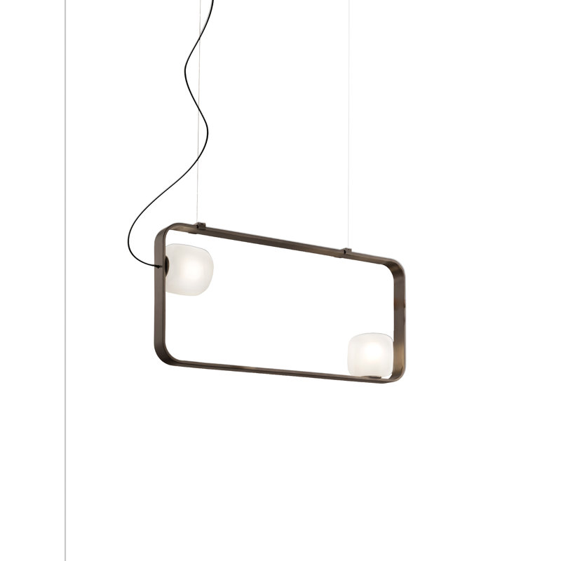 Groove 2 - Light Pendant, White, Matte Bronze