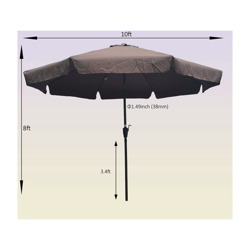 Parasol de marché 10 pi Ibanez, Chocolat