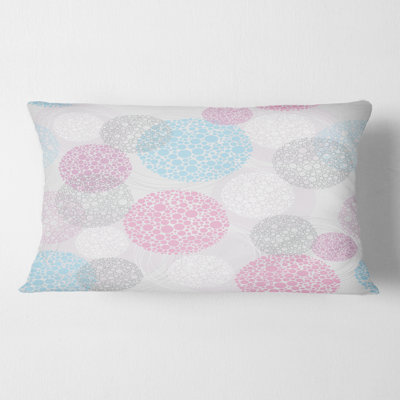 Circular Abstract Retro Geometric III - Mid-Century Modern Printed Throw Pillow