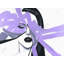Napperon blanc moderne - Portrait abstrait de femme mauve