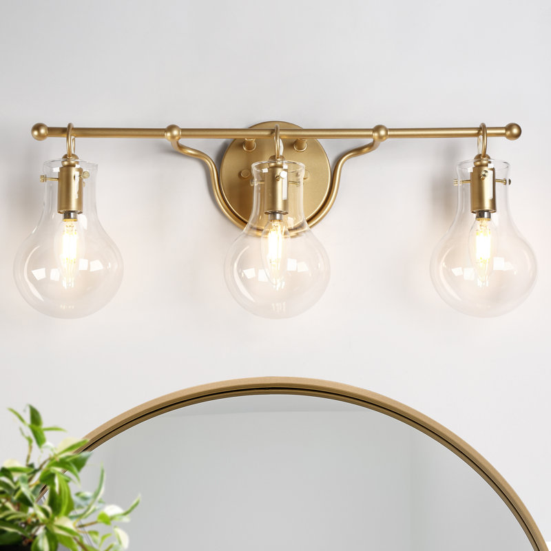 Éclairage pour salle de bain 3 lumières à intensité variable moderne, l 22 po x P 5,9 po x H 9,1 po