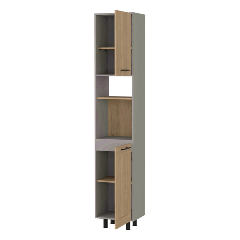 Garde-manger, six tablettes, porte double