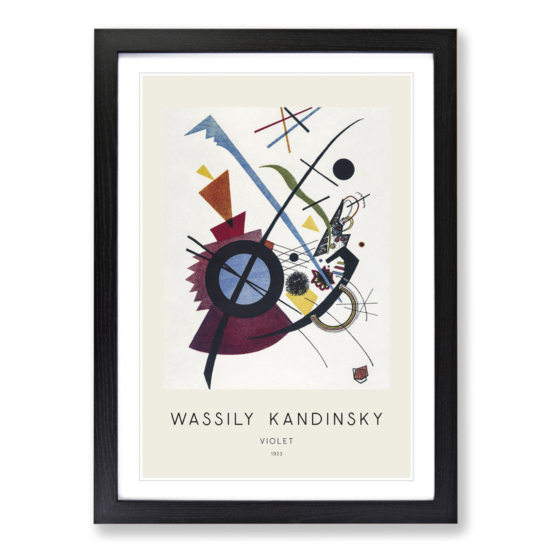 Violet by Wassily Kandinsky - Framed Print, 48cm H x 36cm W x 2cm D, Black