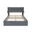 Structure de lit double avec lit de rangement à vérin à gaz avec tête de lit moderne à oreilles, ports USB-601641123-601641309