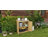 Charvette Fir Potting Bench with Storage Cabinet and Metal Covered Tabletop-668757429