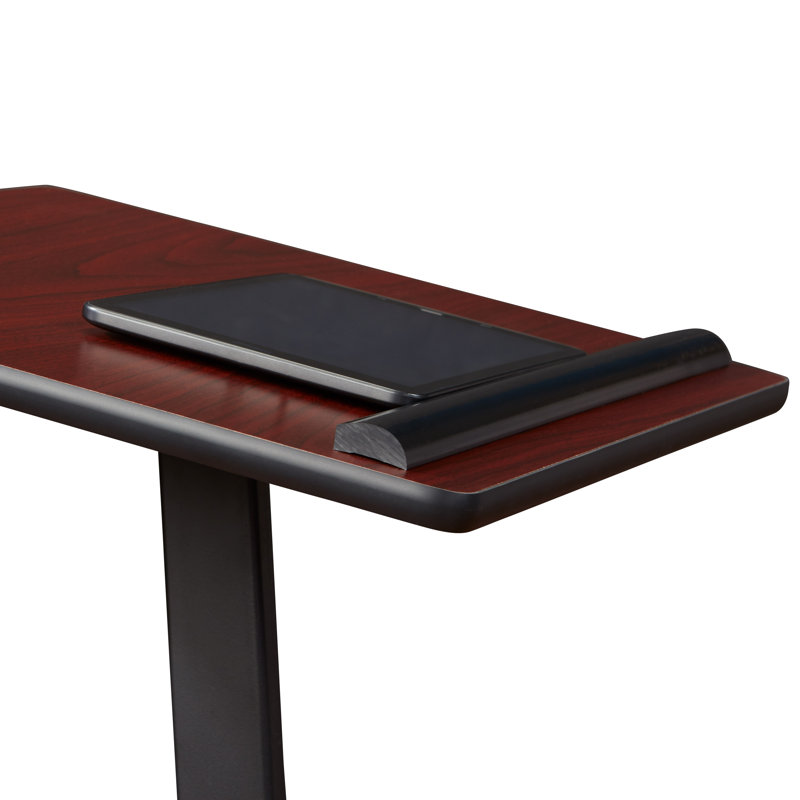 Aluminum Speaker Stand with Adjustable Height, Mahogany