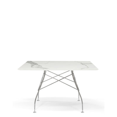 Stone Top Metal Base Dining Table