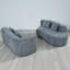 Canapé modulaire en chenille 2 pièces Boneless-450761558
