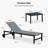 Reivo Outdoor Rust-Resistant Metal Chaise Lounge with Table-2013267796