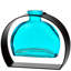 Vase en verre recyclé arrondi et support en métal arqué, capacité de 6 oz, bleu turquoise-22103962