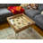 25x25" Rustic Display Table With Removable Glass Top