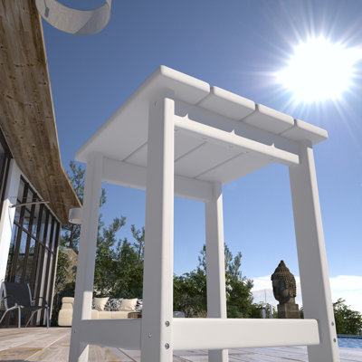 HDPE Adirondack Side Table, Weather-Resistant Outdoor Garden Table