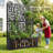 Metal Planter Box With Trellis Privacy Screen,maze