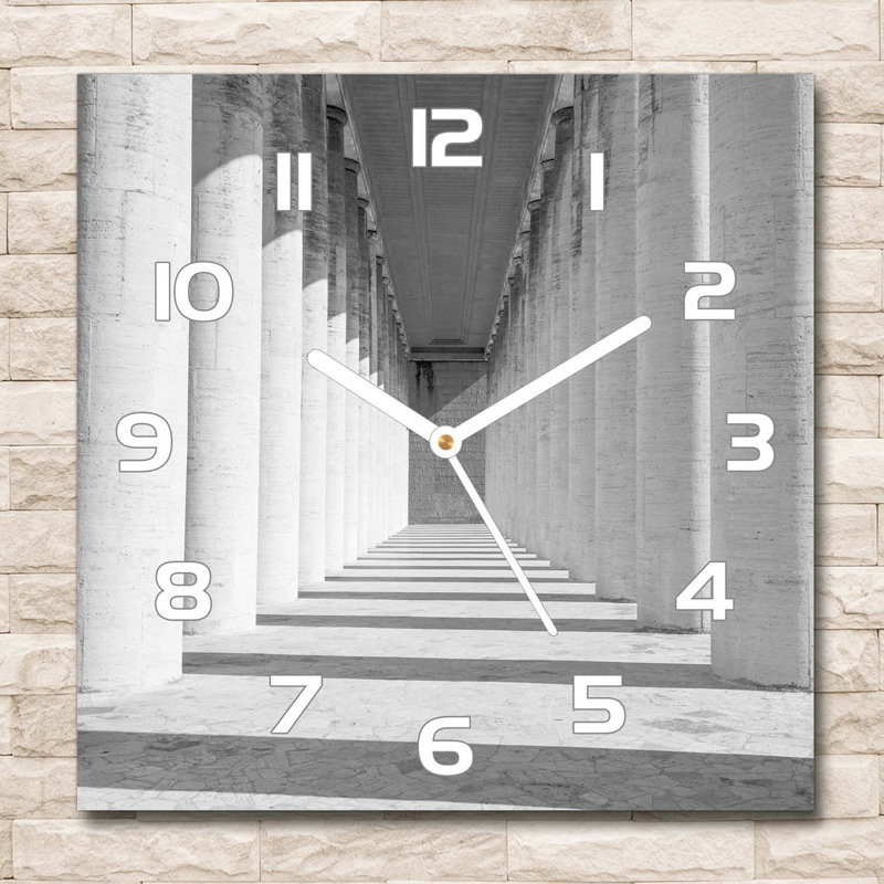 Hasseman Glass Wall Clock, White
