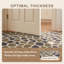 Tapis Billow à motifs animaliers, vert, gris et crème, antidérapant, à poils courts, pour intérieur et extérieur, adapté aux animaux de compagnie, salon, chambre, salle à manger, entrée, couloir, bureau, motifs patchwork, sauge, anthracite, cuisine, passage intensif, facile à nettoyer, ultra doux et lavable.-1774067460