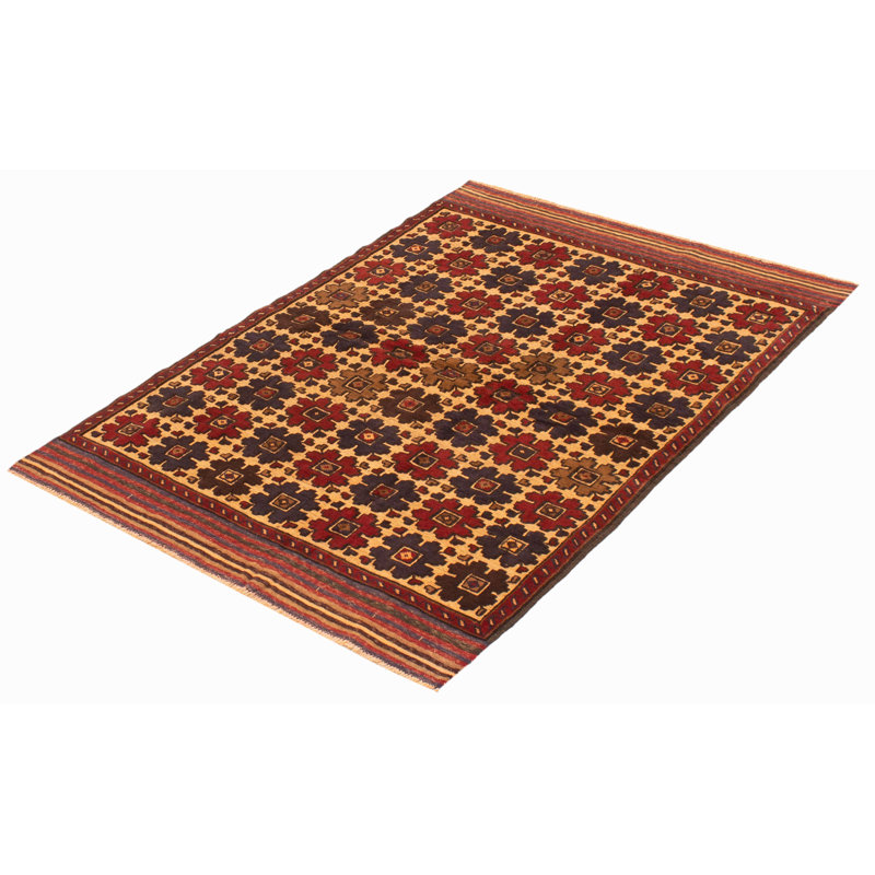 Tapis tadjik brun clair 4 pi 0 po x 6 pi 2 po