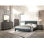1 lit plateforme de lit capitonné en polyfibre gris anthracite Waterloo-184839820