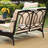 51.2" Outdoor Wicker Loveseat With Cushions