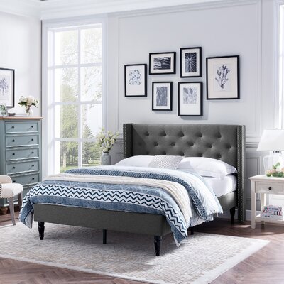 Chelsea Queen Tufted Upholstered Low Profile Bed -  Alcott Hill®, A825997ADE5C421FB3B9C5D3070D2523