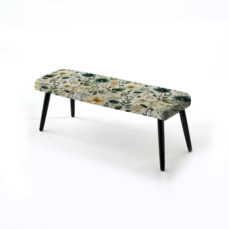 Lace Veil - Banc rembourré, Botanical Wanderlust Green And White