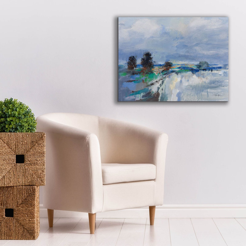 «Periwinkle Sky» par Silvia Vassileva, art mural sur toile, H 26 po x l 34 po