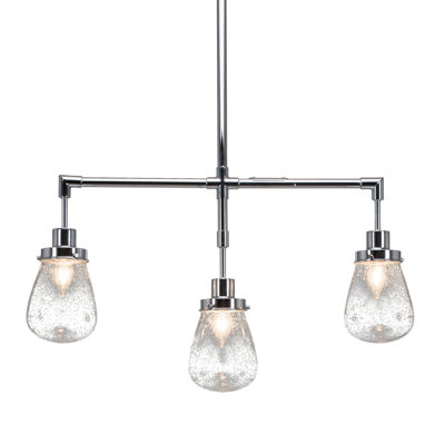 Elwell 3 Light Bar Shown With 5" Glass