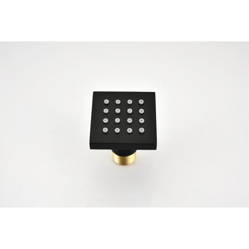 Luxury Matte Black Bathroom Shower , 10-Inch Rainfall Head, Handheld Shower, Body Jets, Balance Valve Component Kit,