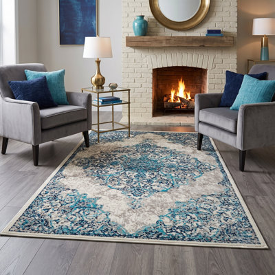 Tapis oriental bleu / beige Allain