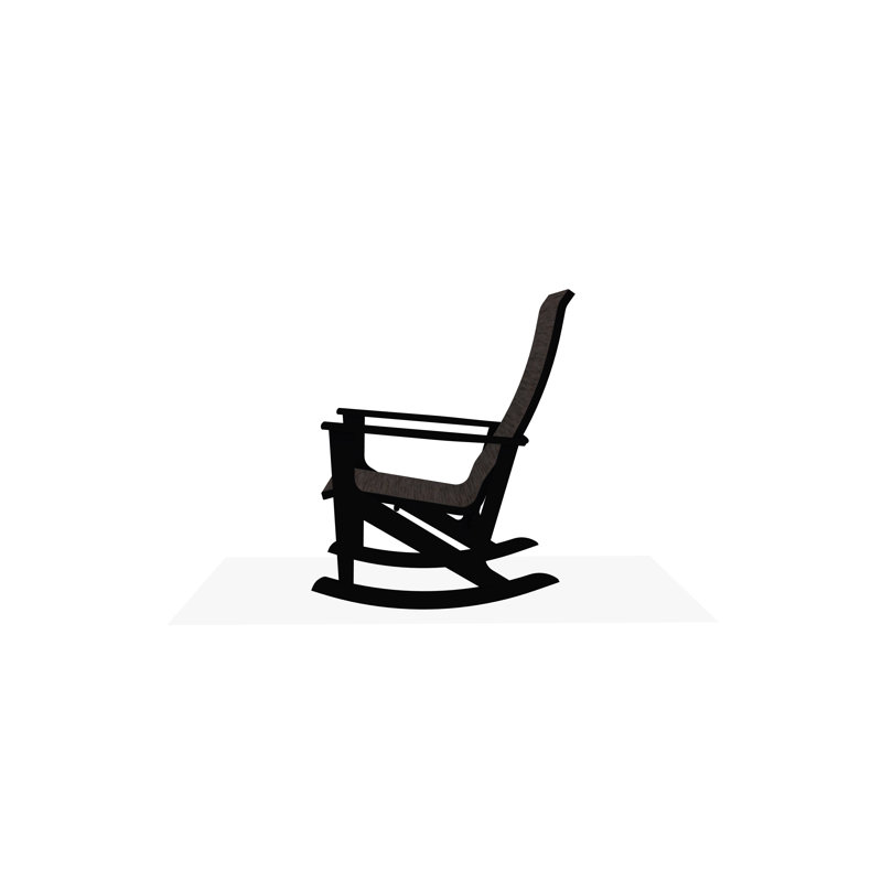 Wexler Polymer Outdoor Lounge Chair, Black, James