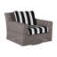 Fauteuil rustique tissé pivotant (sans haut-parleur) gris ardoise-684744691-792342716-684744451