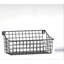 Paquet de 4 paniers muraux suspendus pour l'organisation, grand panier en métal pour le garde-manger avec crochet 5 S + 4 crochets adhésifs, tablette murale pour la salle de bain