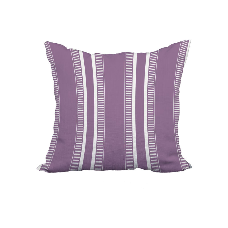 Housse et insert de coussin carré à rayures, 18 po x 18 po, Mauve