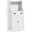 Armoire de salle à manger blanche - avec tablette réglable et tiroir de rangement pour appareils électroménagers avec espace