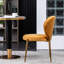 2 chaises de salle à manger en velours - Paire de coussins et de fabrication en métal-1569974343